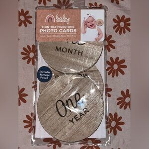 Monthly wood piece cards